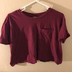 Burgundy crop top